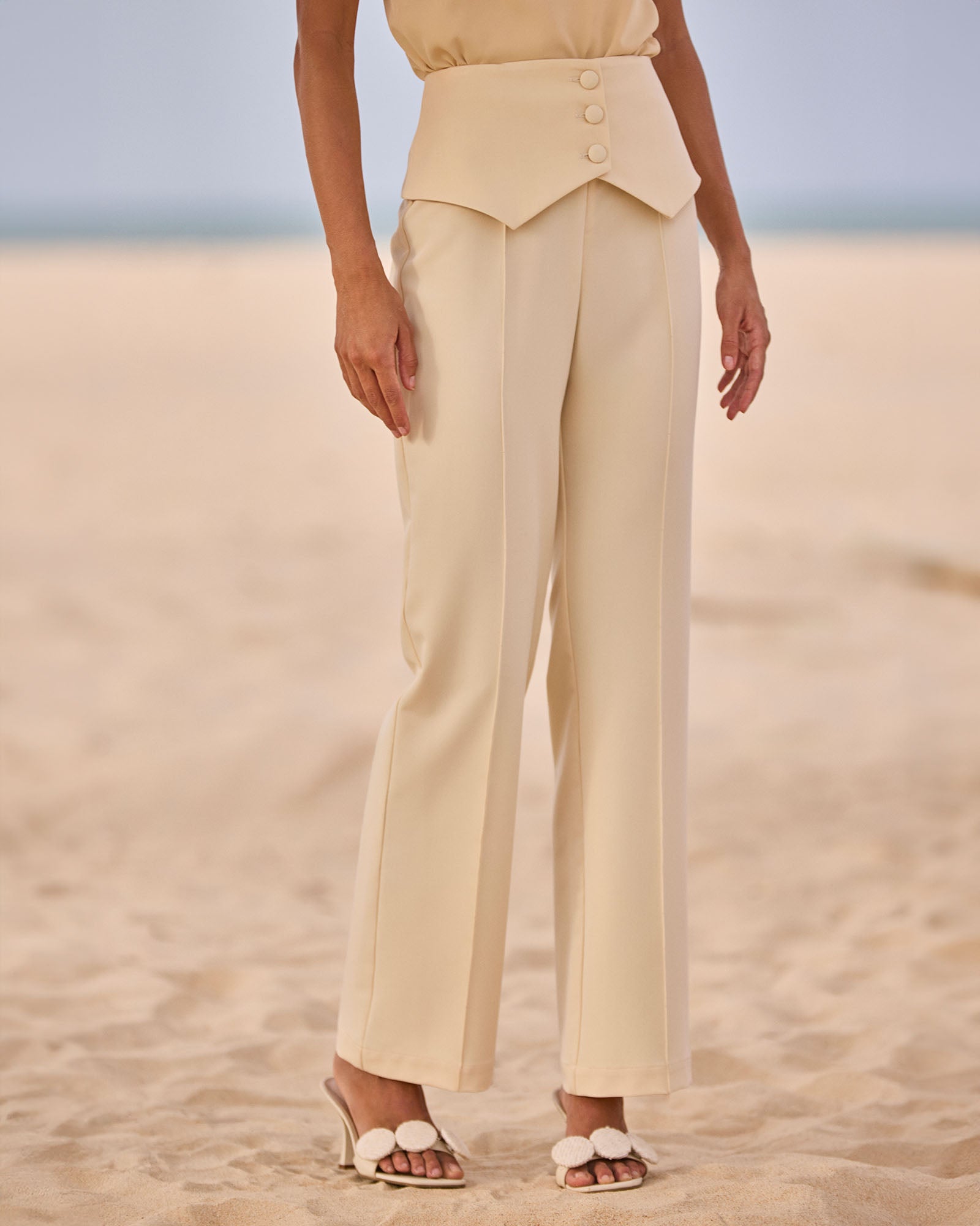 Calça Colete - Vanilla - Hand Lace