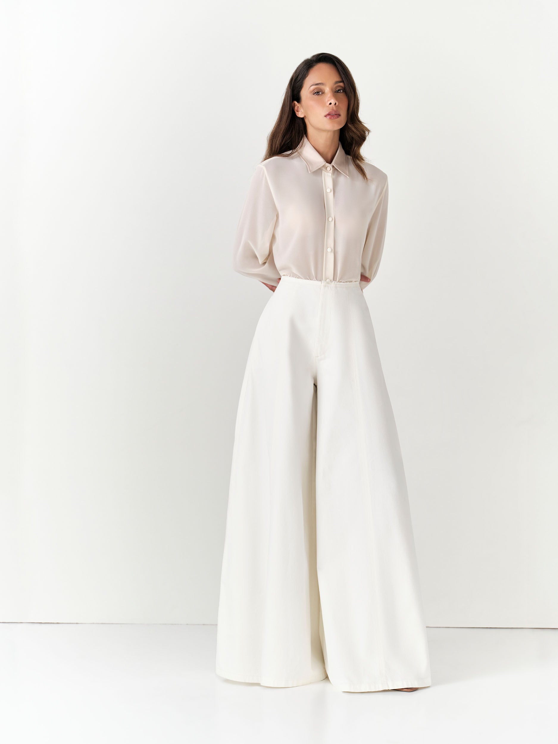 Calça Sarja Seiva - Off White