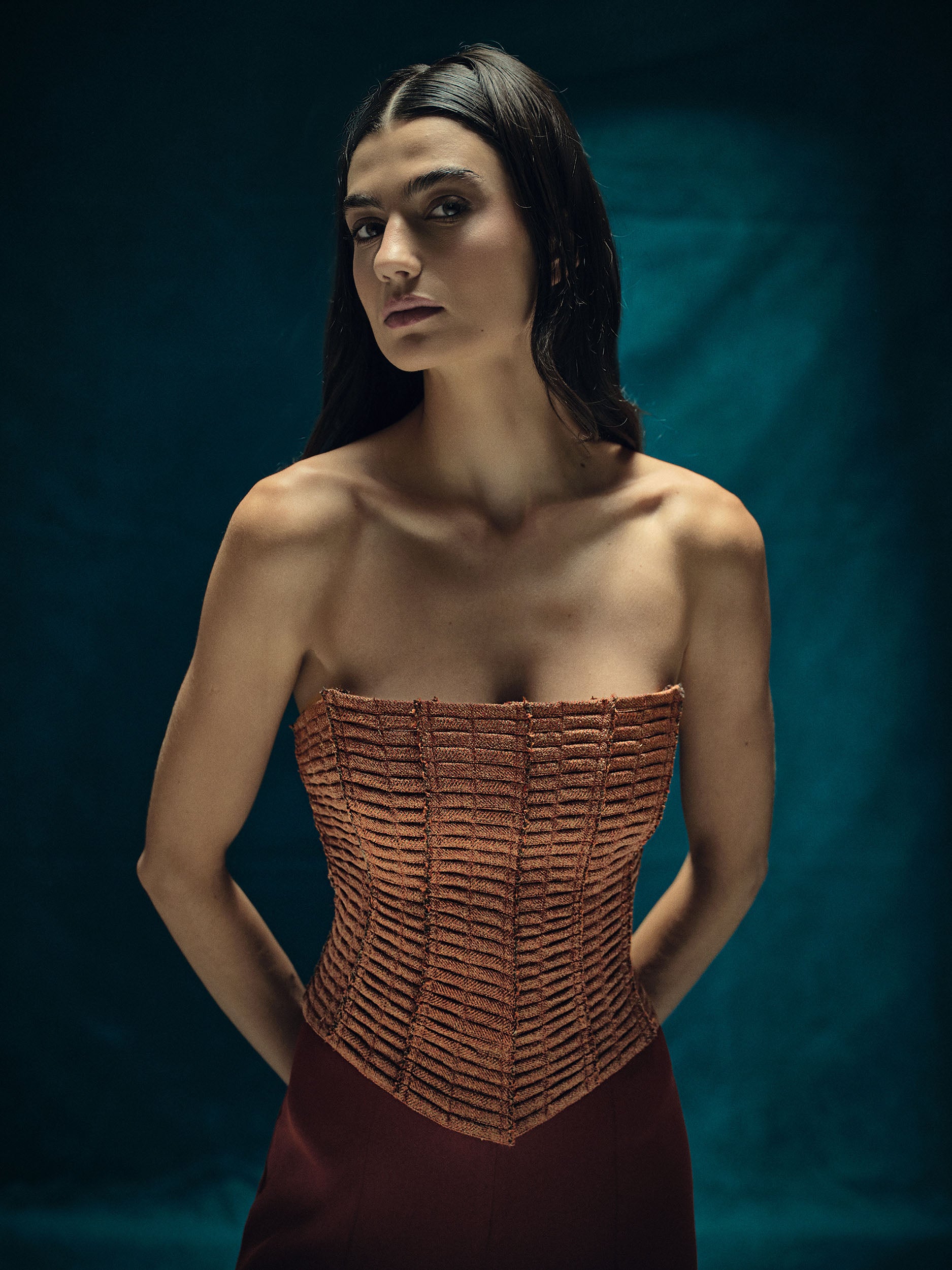 Corset Viés - Marrom - Hand Lace