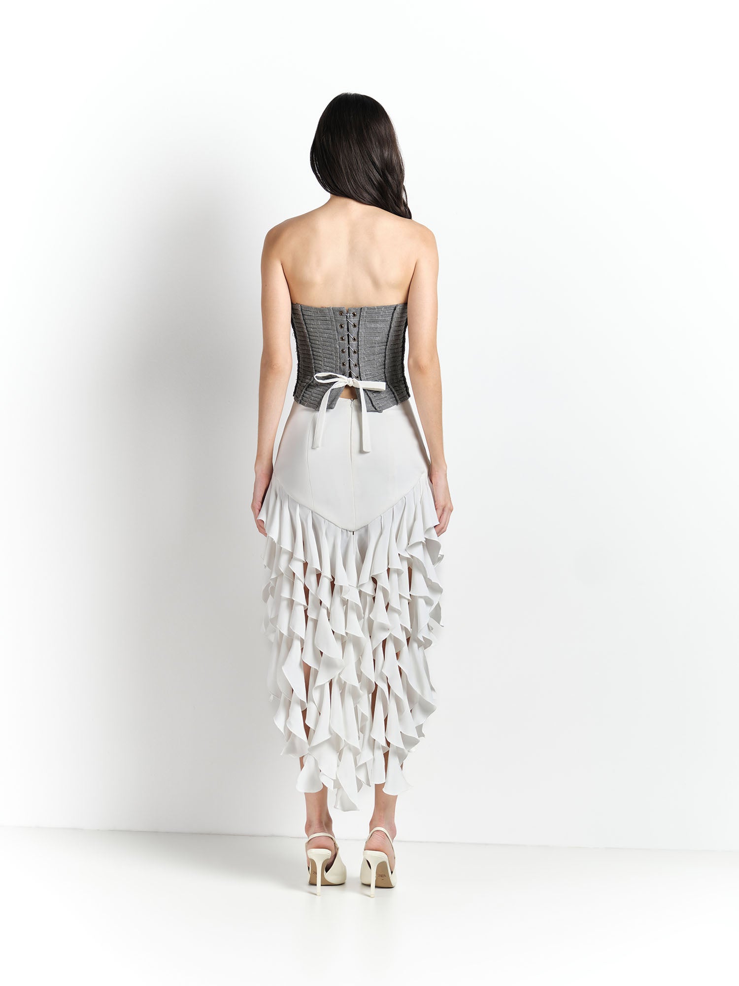 Corset Viés - Cinza - Hand Lace