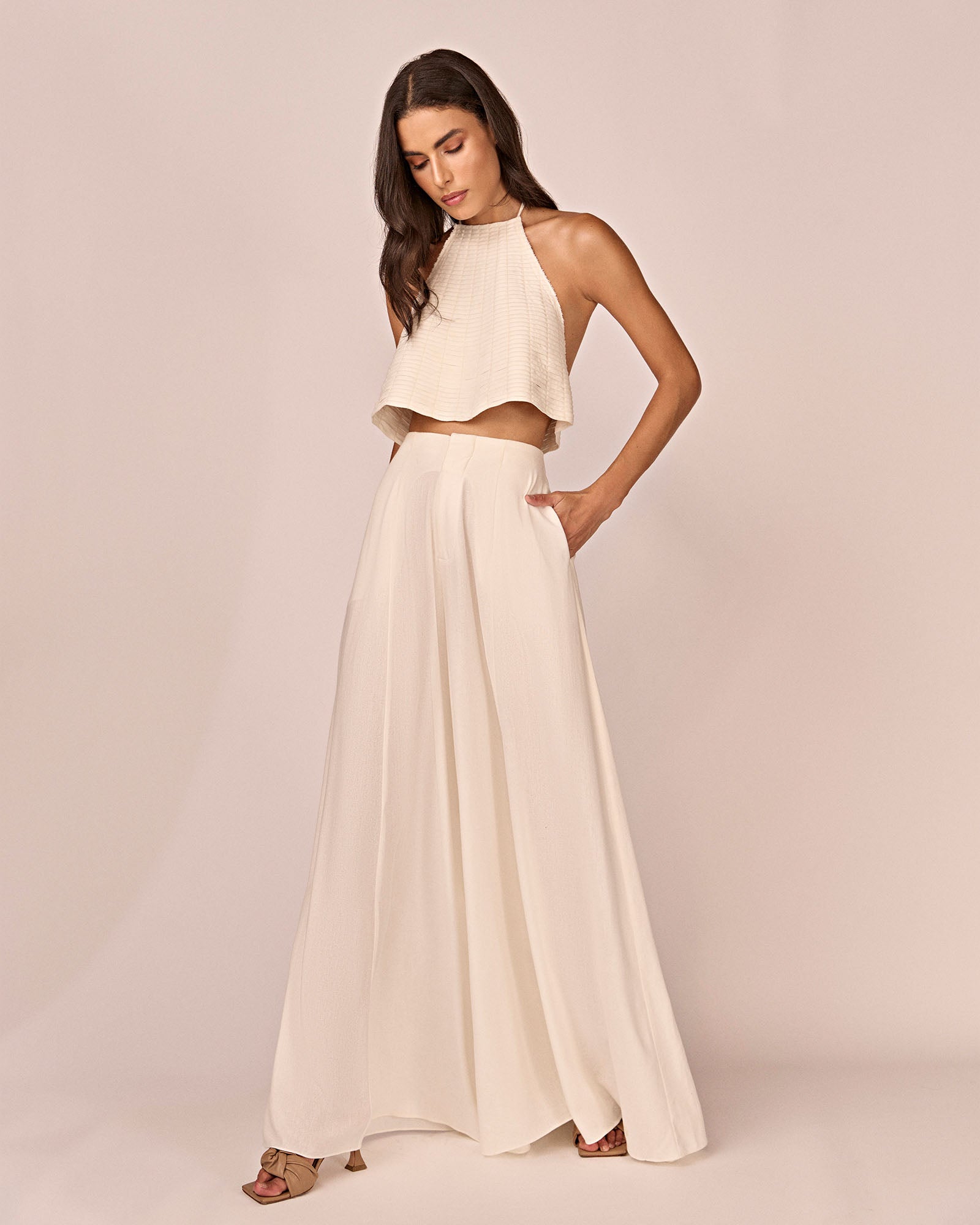 Calça Opulência - Off White - Hand Lace