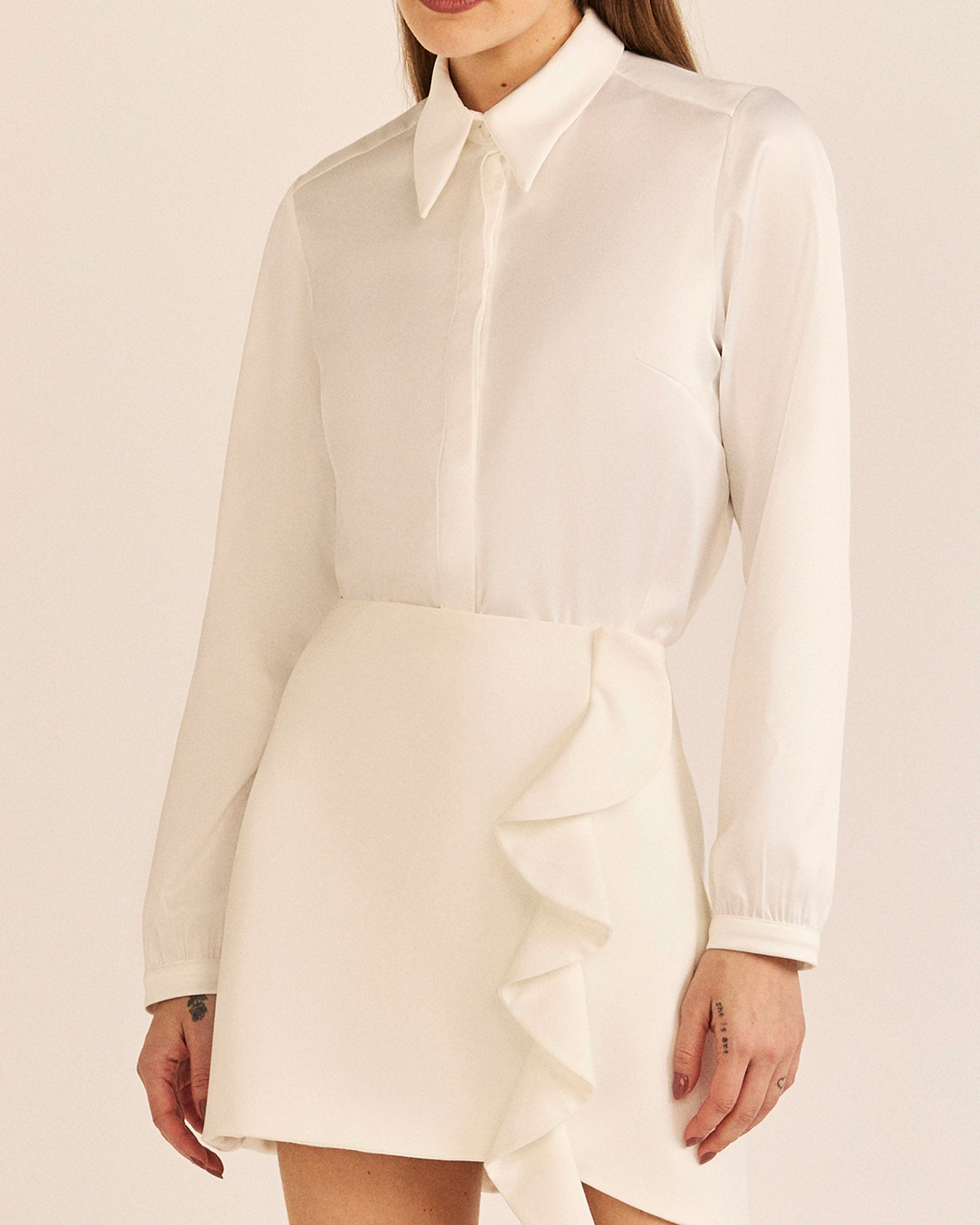 Camisa Pontes - Off White - Hand Lace