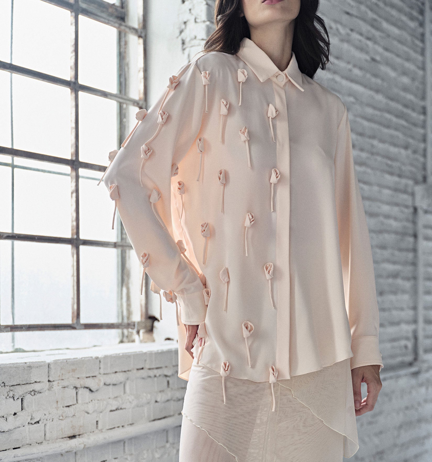 Camisa Orvalho - Pérola - Hand Lace