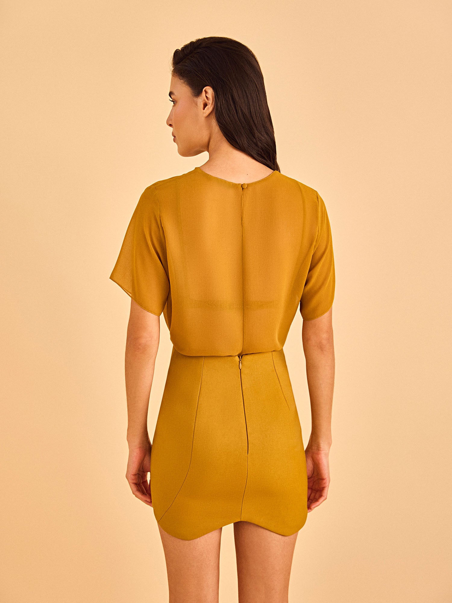 Blusa Aplicação Lamparina - Mostarda - Hand Lace