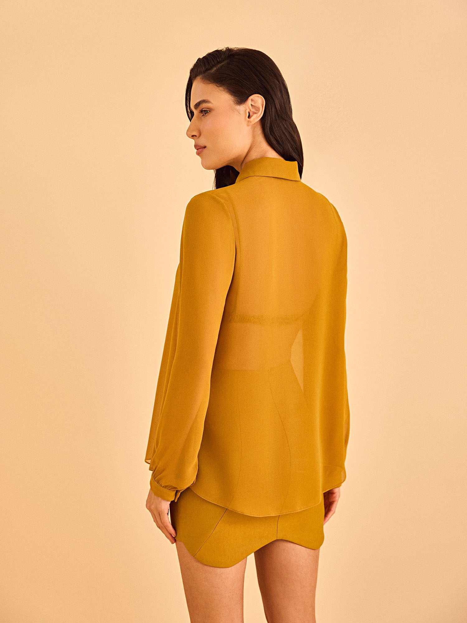 Camisa Cerca - Mostarda - Hand Lace