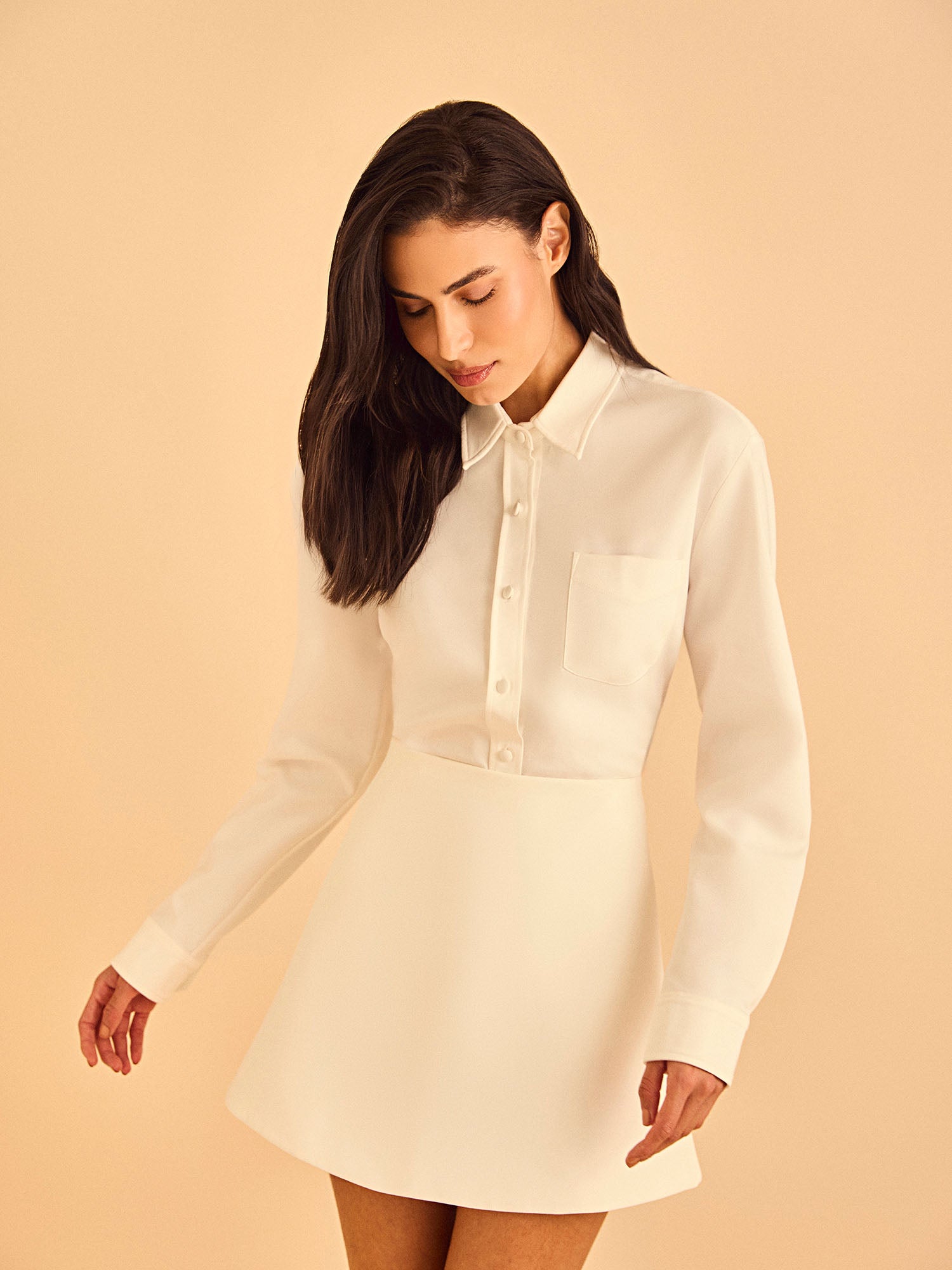 CAMISA OVERSIZED MARAIS - OFF WHITE - HAND LACE