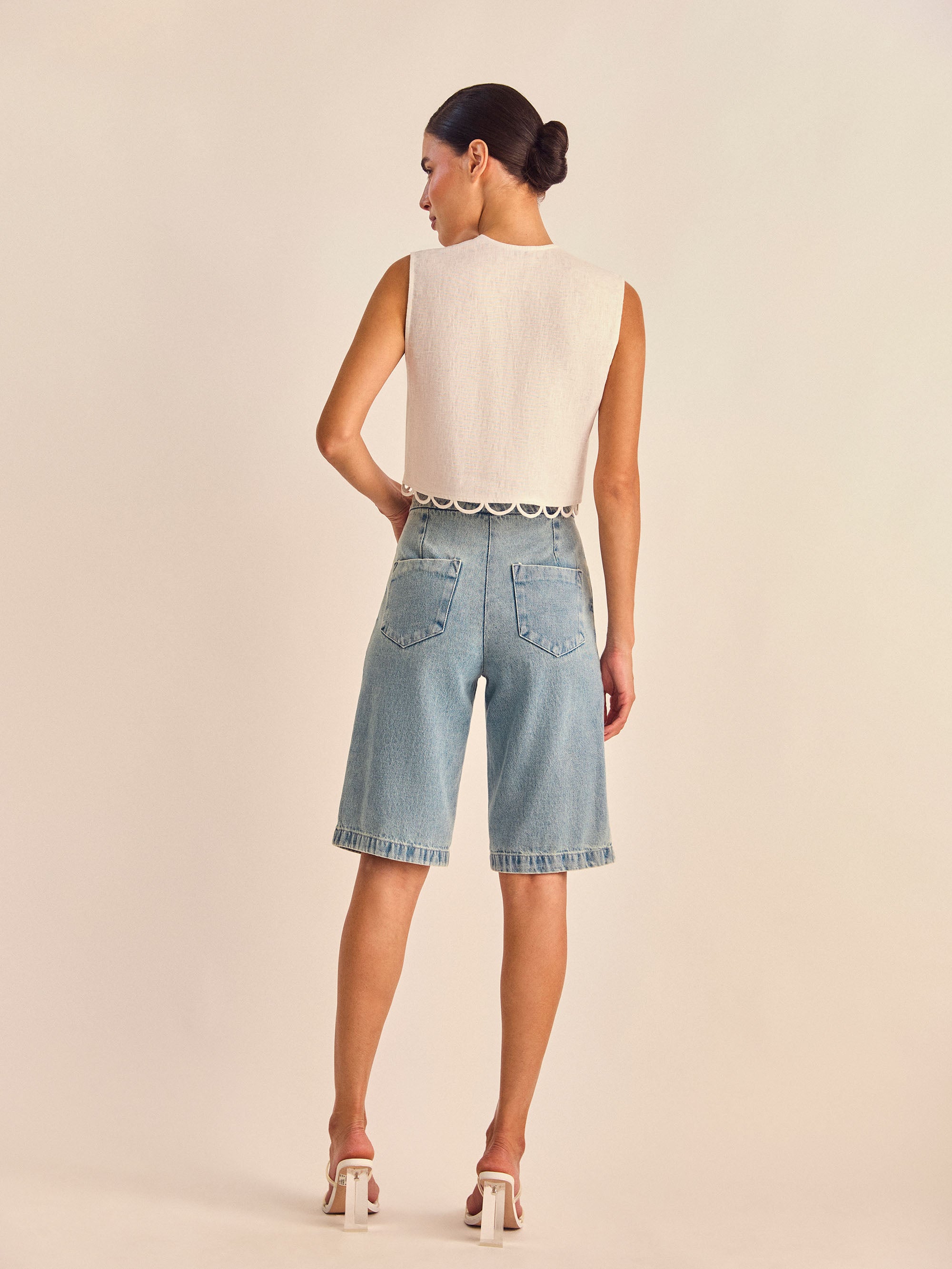 Bermuda Semente Jeans - Hand Lace