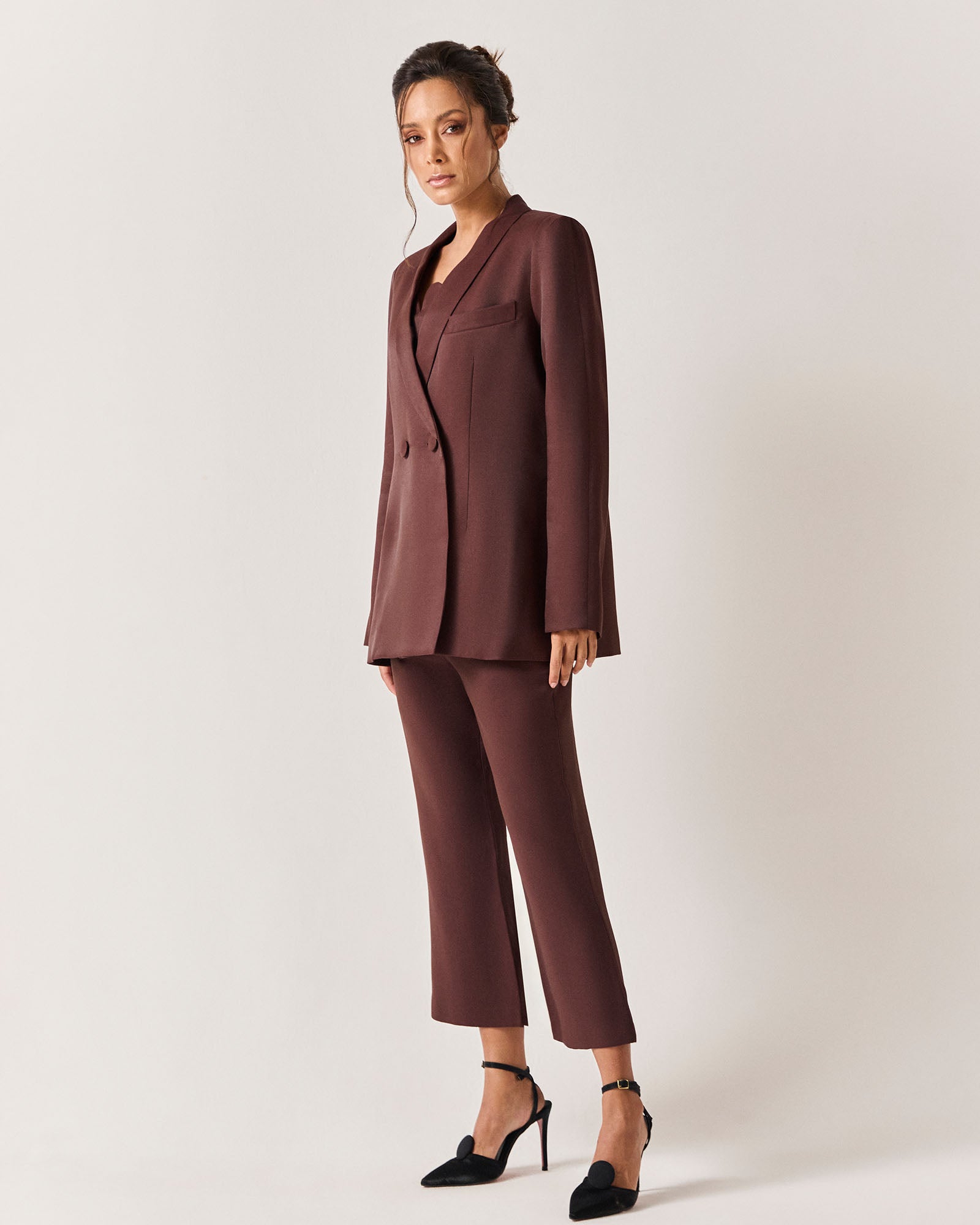 BLAZER VITRAL - CAFÉ - HAND LACE