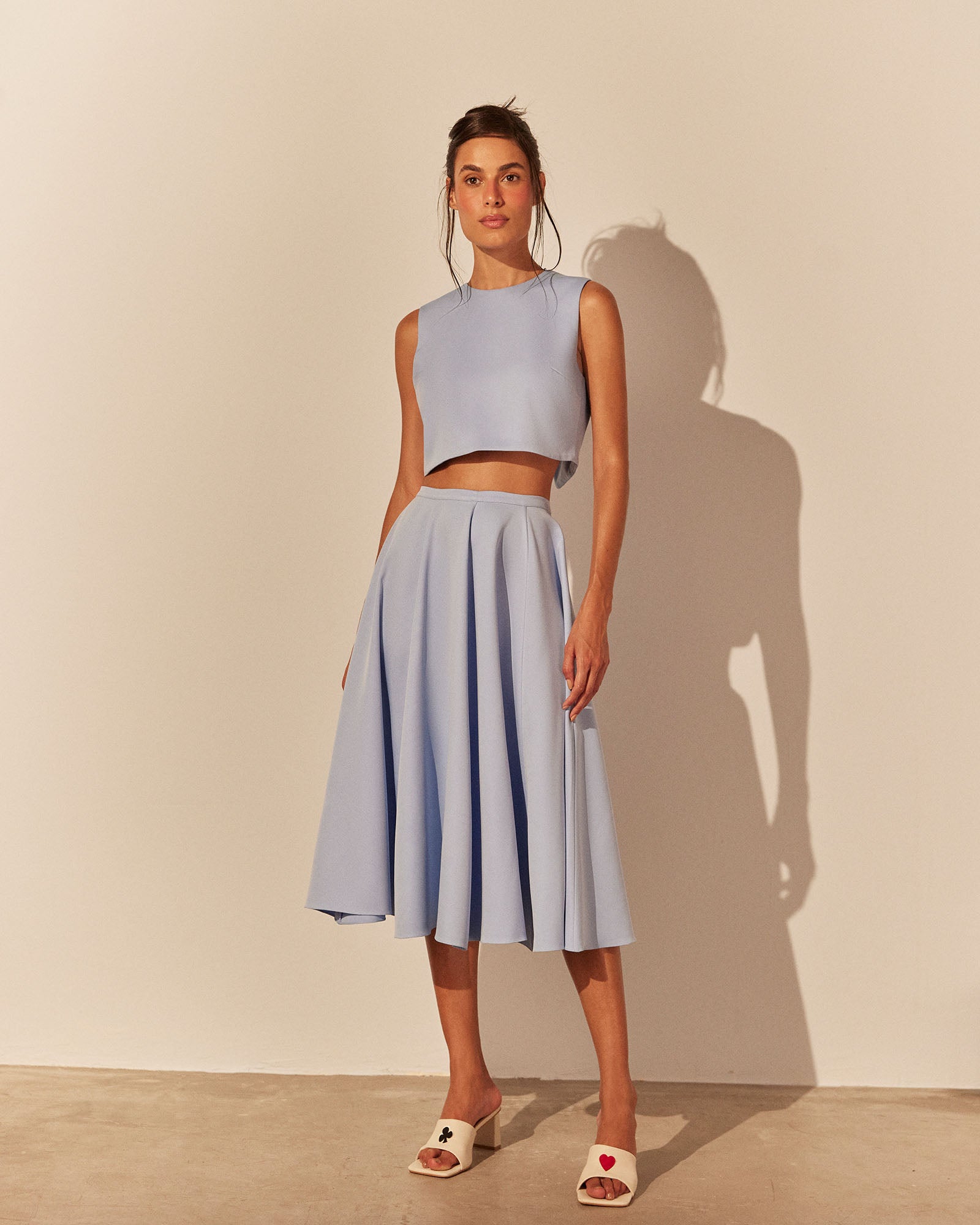 Cropped Coringa - Azul - Hand Lace