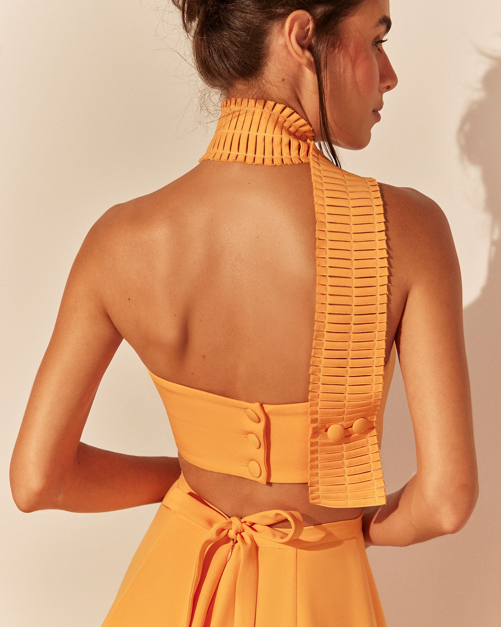 Top Faixa Naipe - Casca de Laranja - Hand Lace
