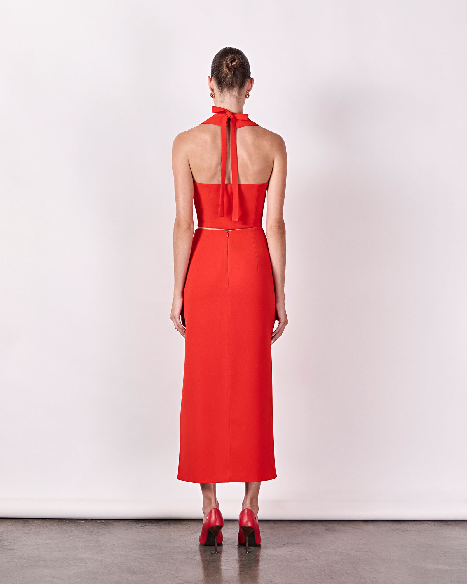 Saia Midi Brasa - Vermelho - Hand Lace