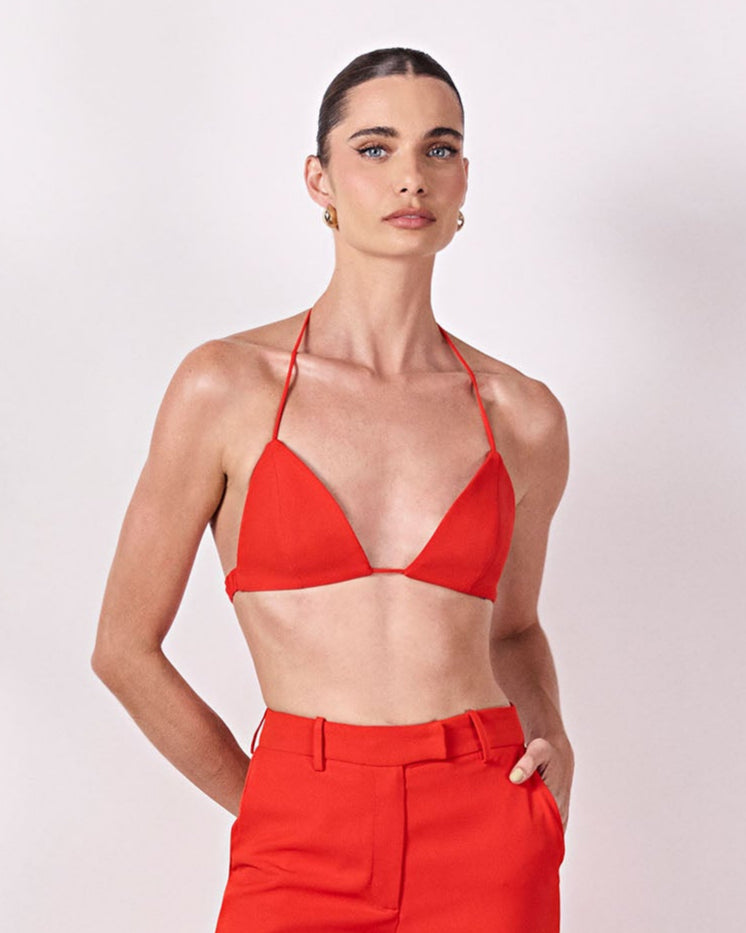 Top Brasa - Vermelho - Hand Lace