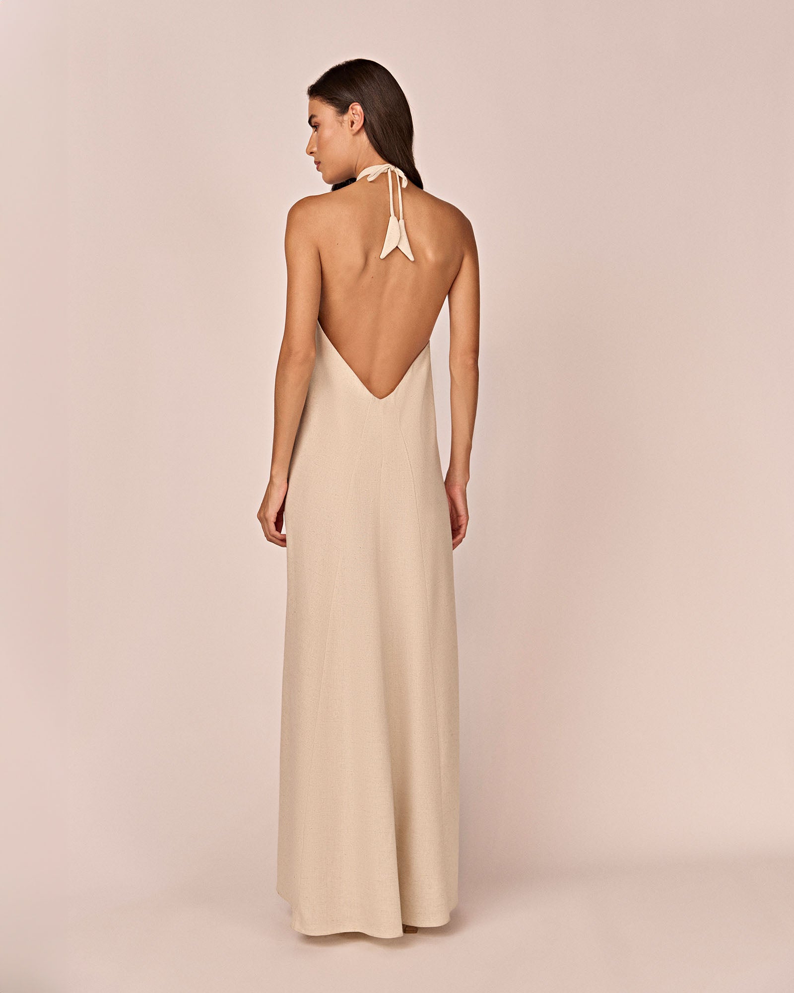 Vestido Longo Dália - Natural - Hand Lace
