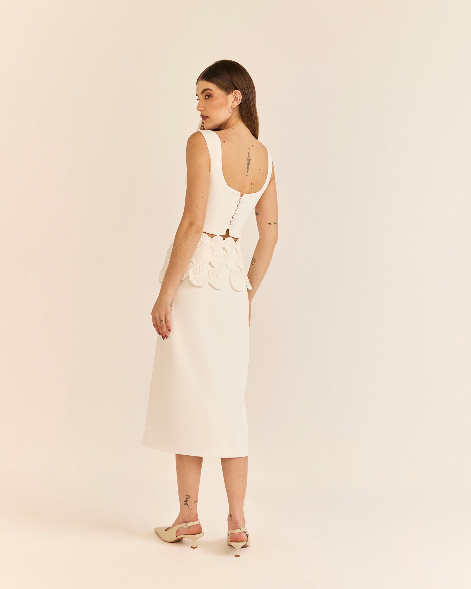 Saia Pontes - Off White - Hand Lace