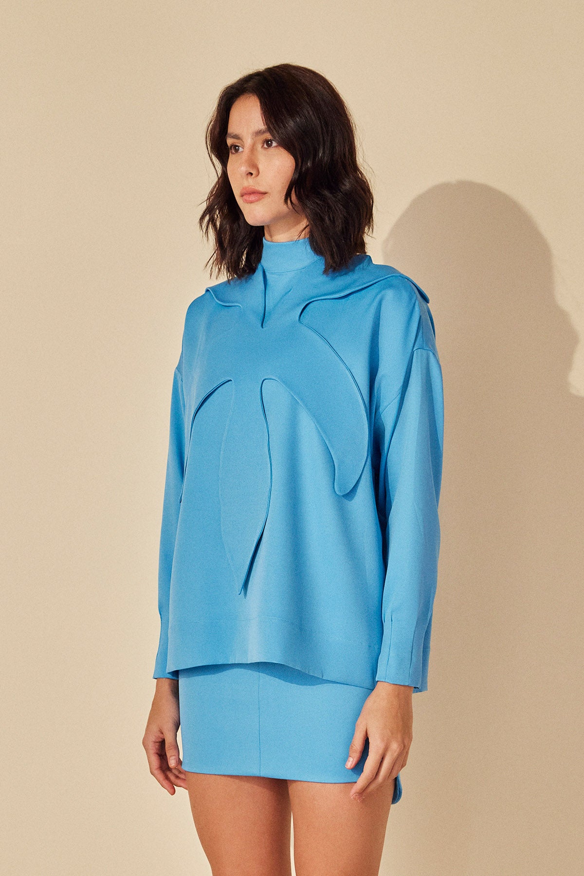 Blusa Filodendro - Azul Sereno - Hand Lace