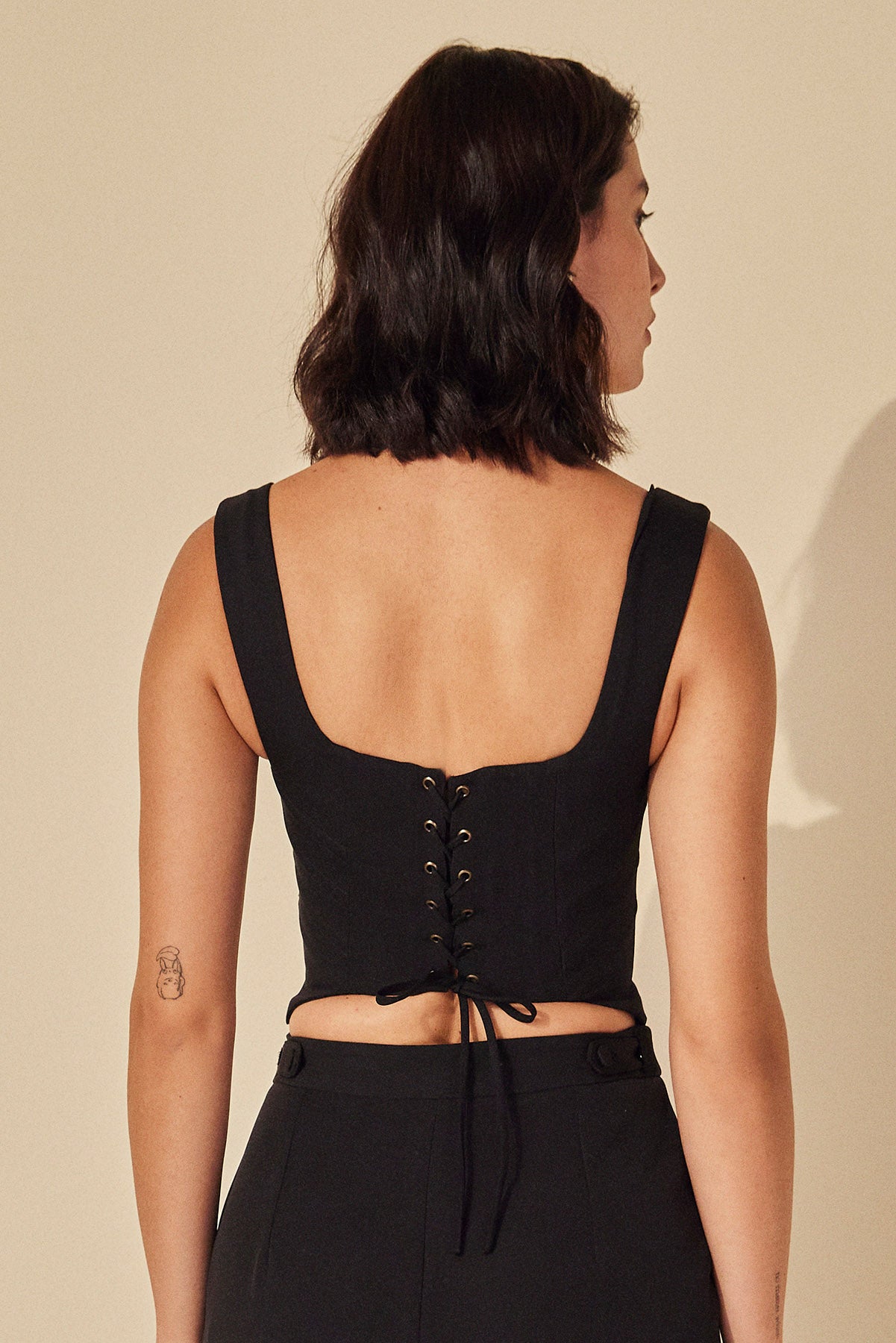 Underbust Ishango - Preto - Hand Lace