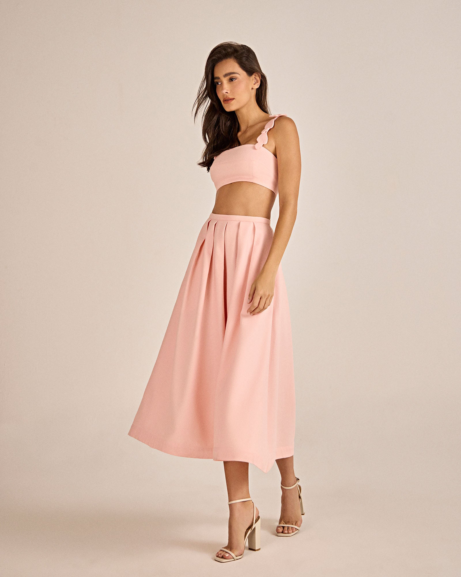 Saia Pregas - Rosa - Hand Lace