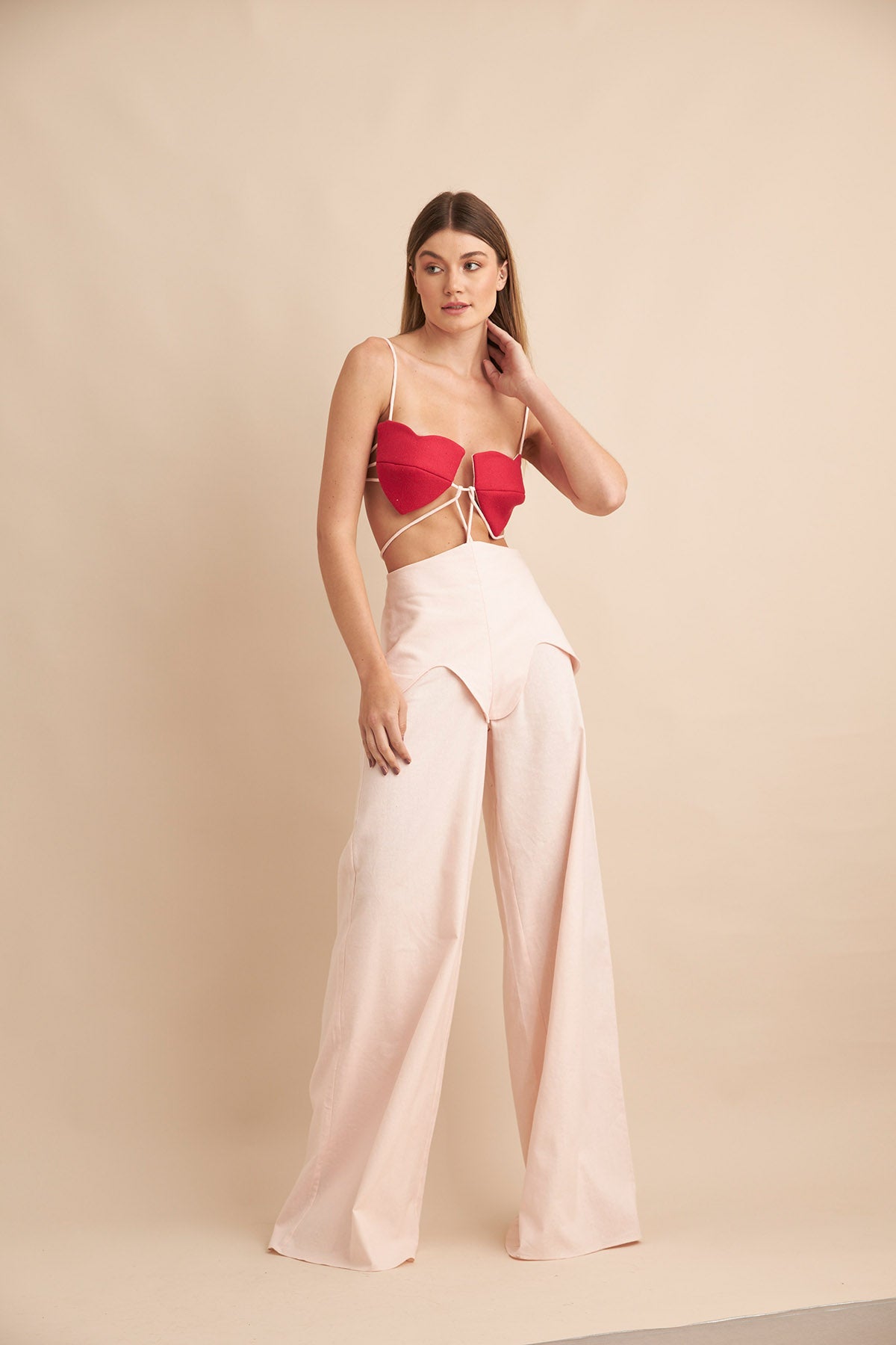 Top Coração Rolutês Trama - Hand Lace