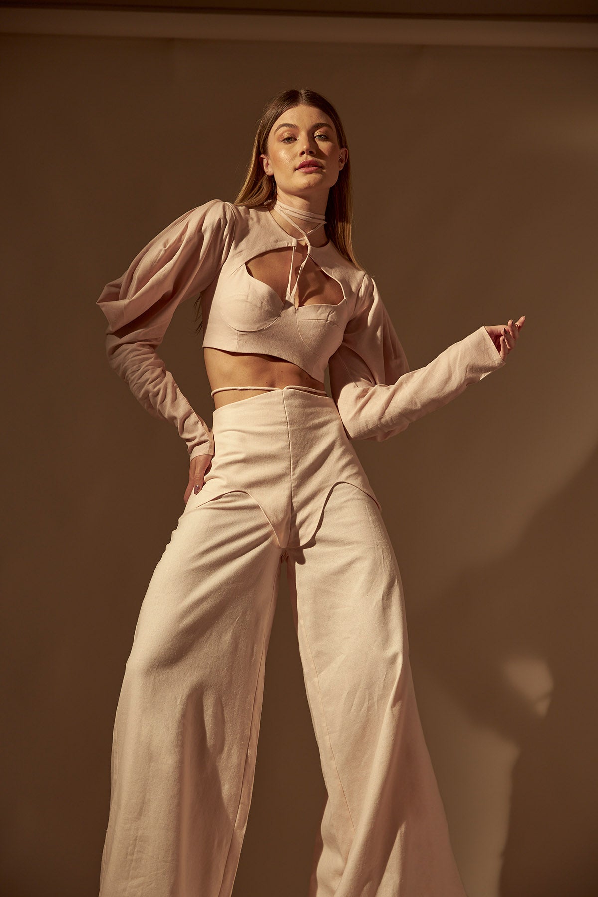 Cropped Manga Cascata - Hand Lace