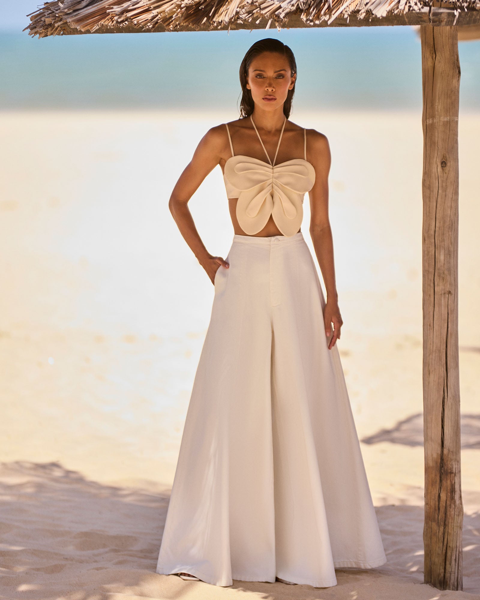 Cropped Borboleta - Vanilla - Hand Lace – HAND LACE