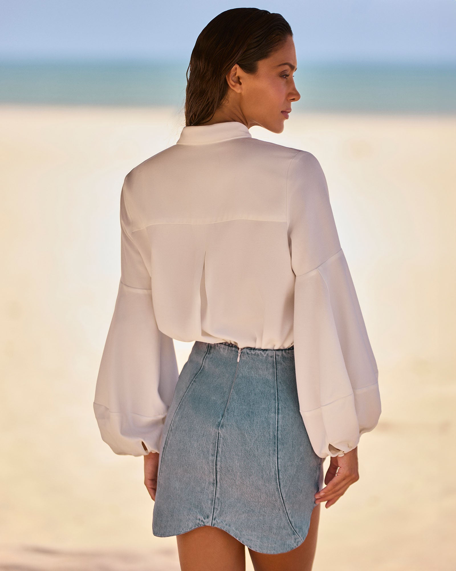 Saia Lampejo Jeans - Hand Lace