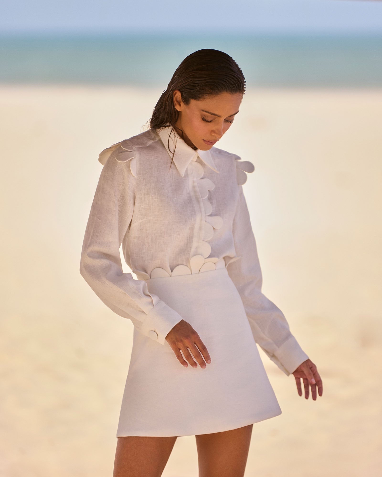 Camisa Respingos - Off White - Hand Lace
