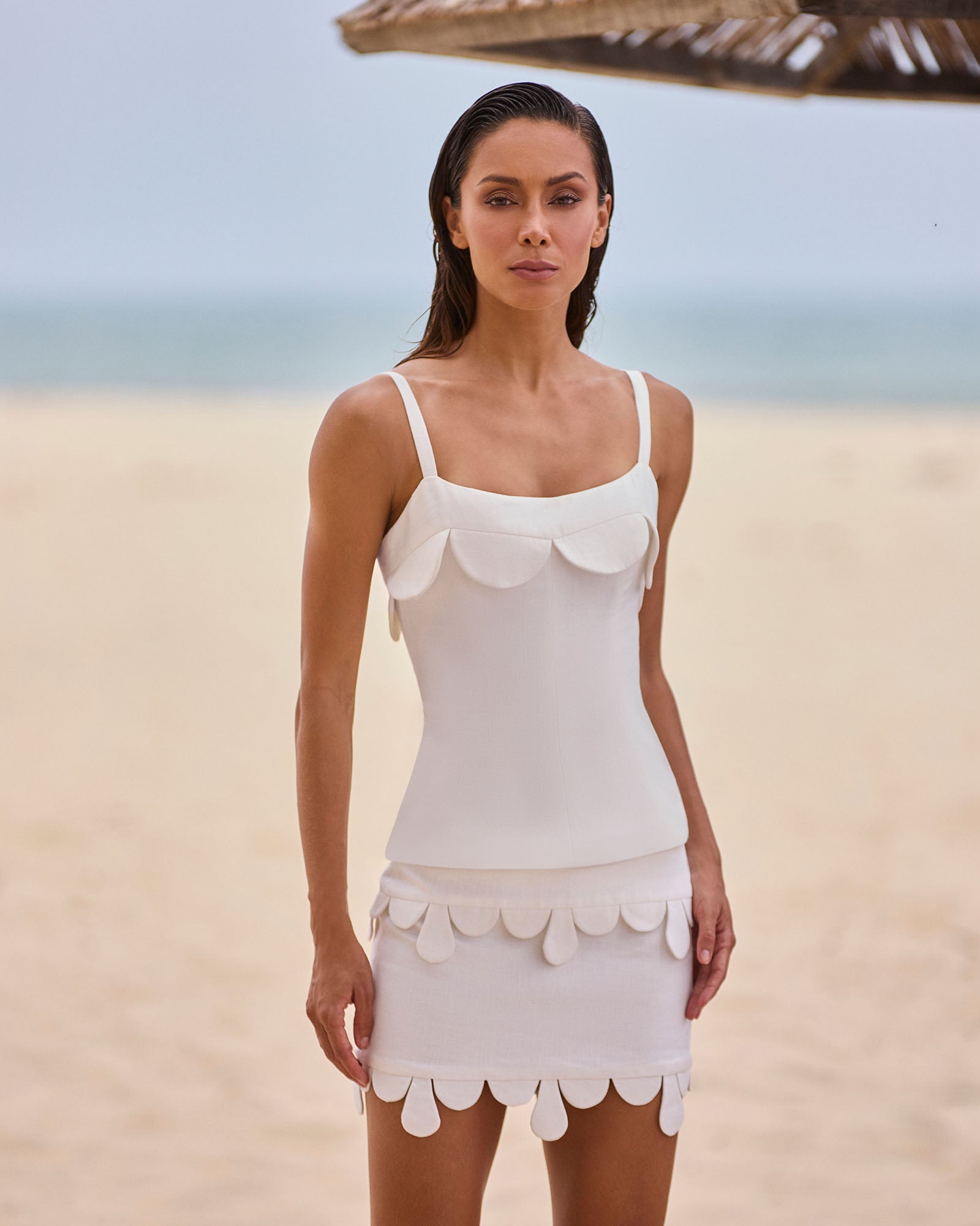 Saia Respingos - Off White - Hand Lace