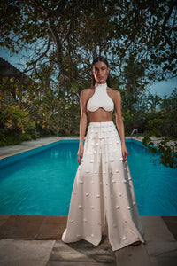 Cropped Gola Moulage Pag.10 -Trama Off White - Hand Lace