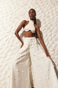 Cropped Gola Moulage Pag.10 -Trama Off White - Hand Lace