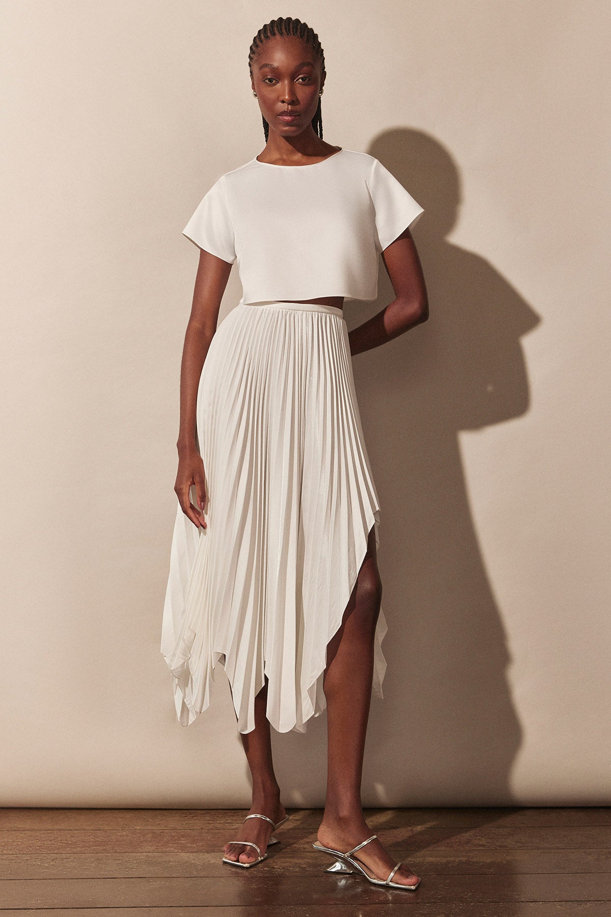 Camiseta Pérola Pag.02 - Crepe fino - Off White - Hand Lace