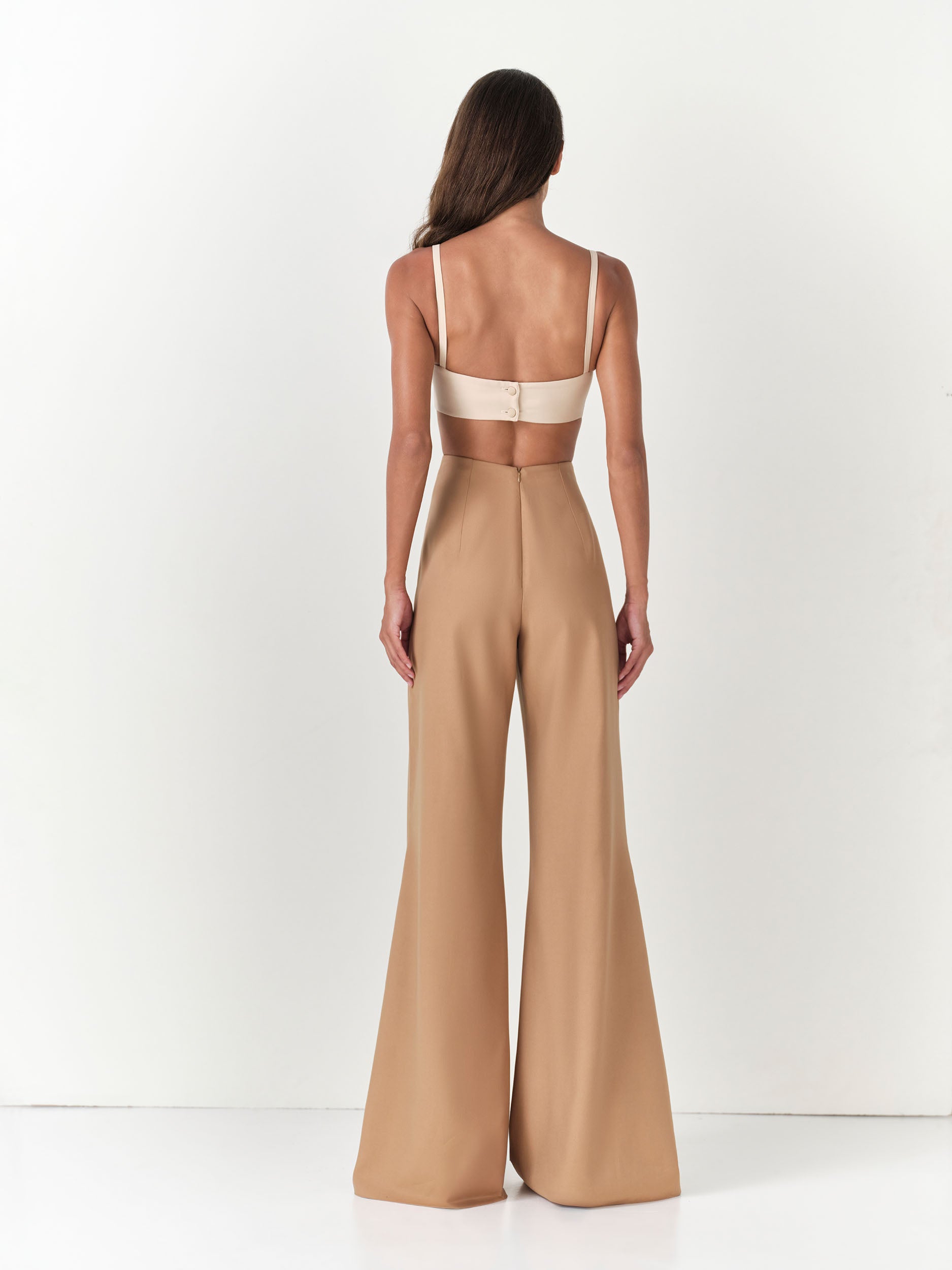 Cropped Fuxico - Bege - Hand Lace