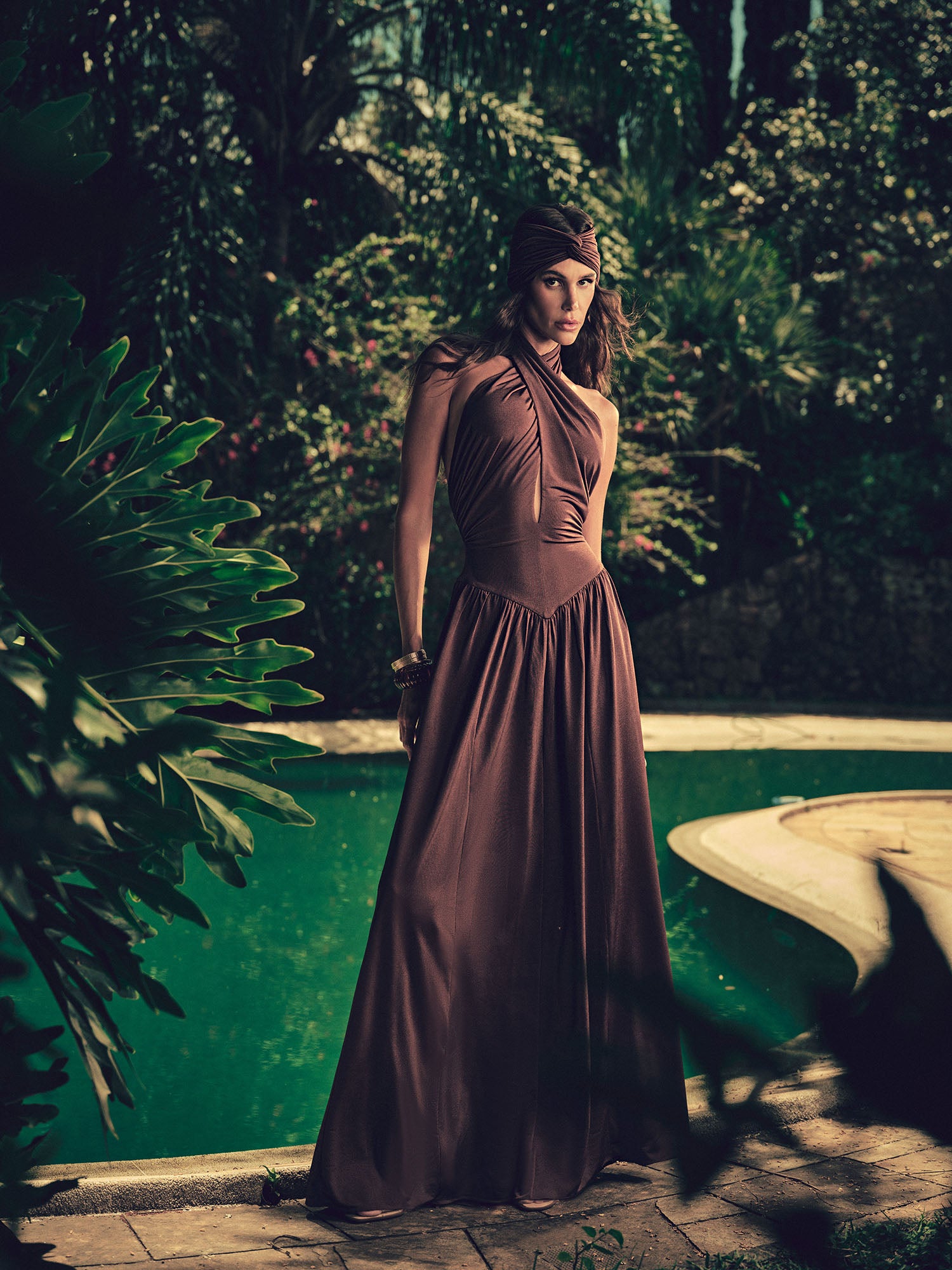 Vestido Longo Elo - Marrom Café