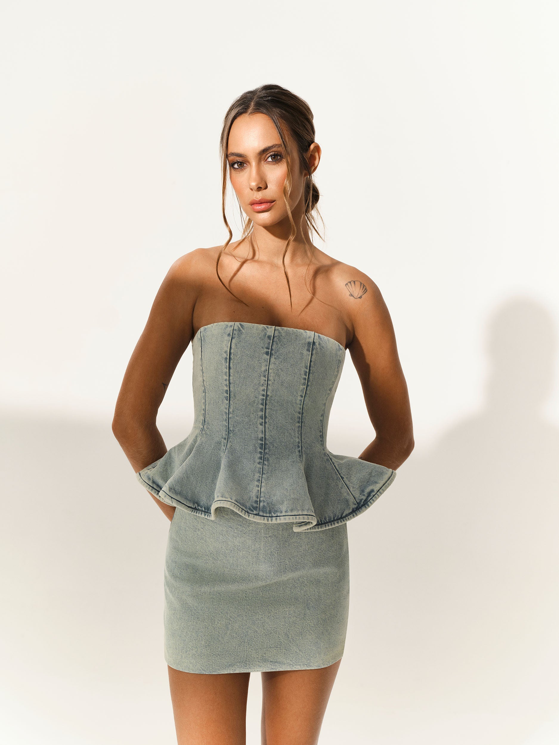 ジプソフィア gypsohila Corset Cami Top Corset Jeans Sobreposição