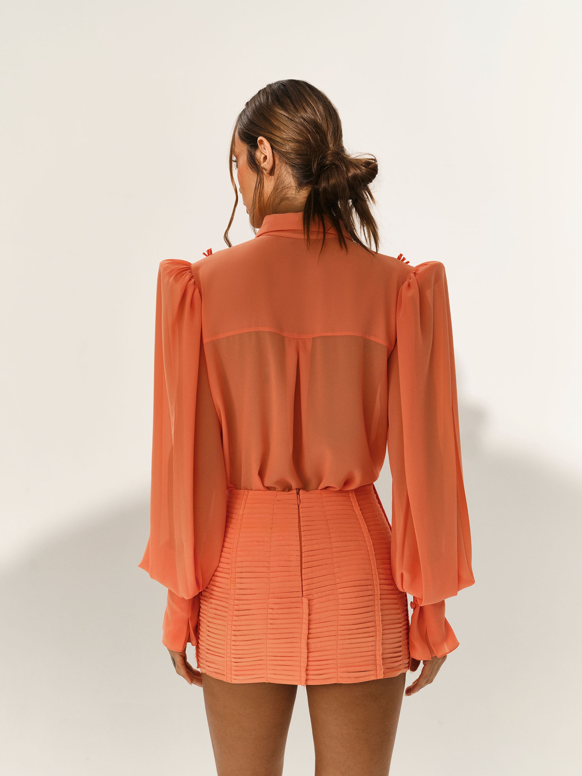 Camisa Boreal - Coral - Hand Lace