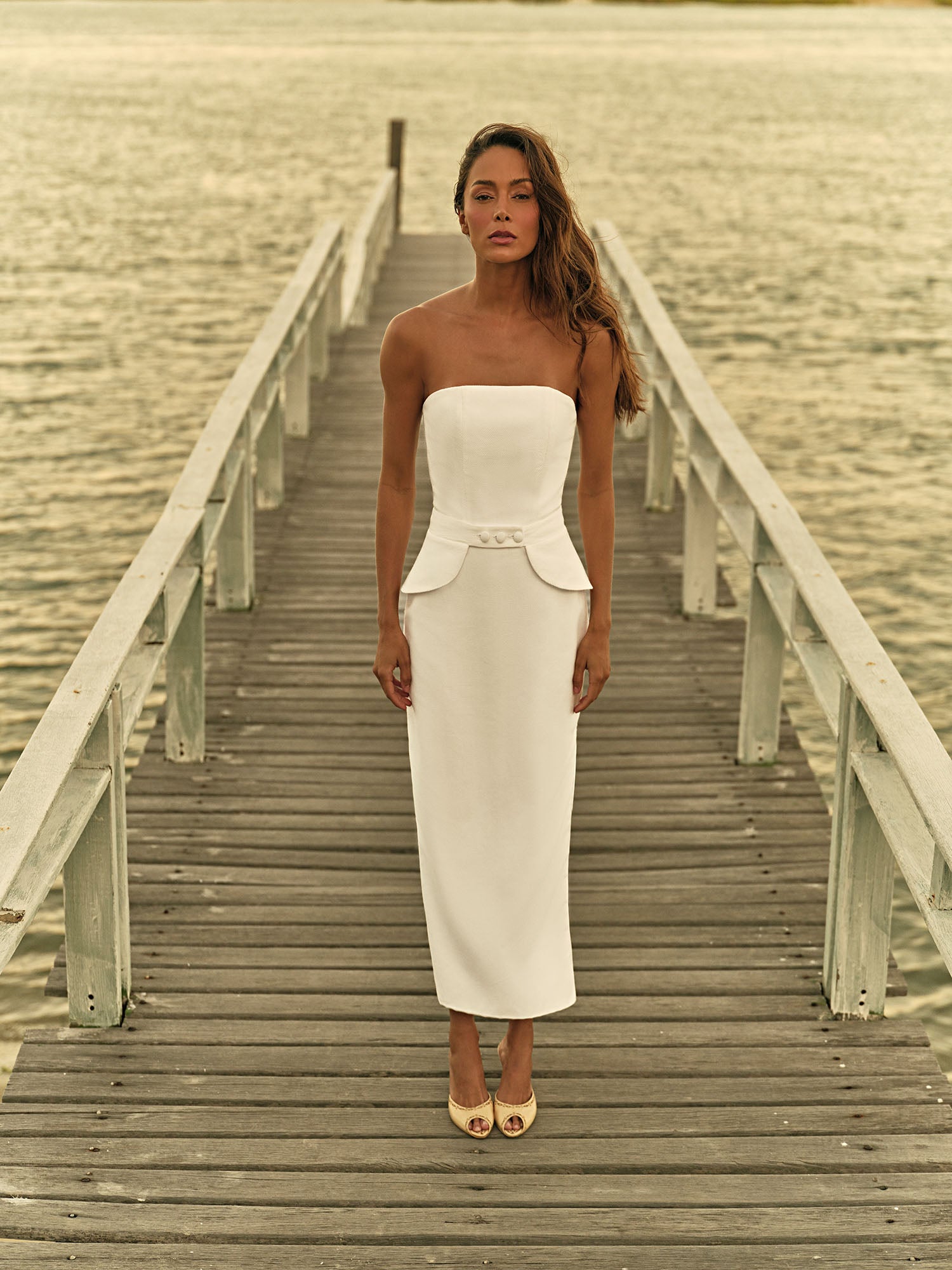 VESTIDO MIDI ALGARVE - BRANCO - HAND LACE