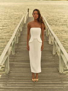 VESTIDO MIDI ALGARVE - BRANCO - HAND LACE