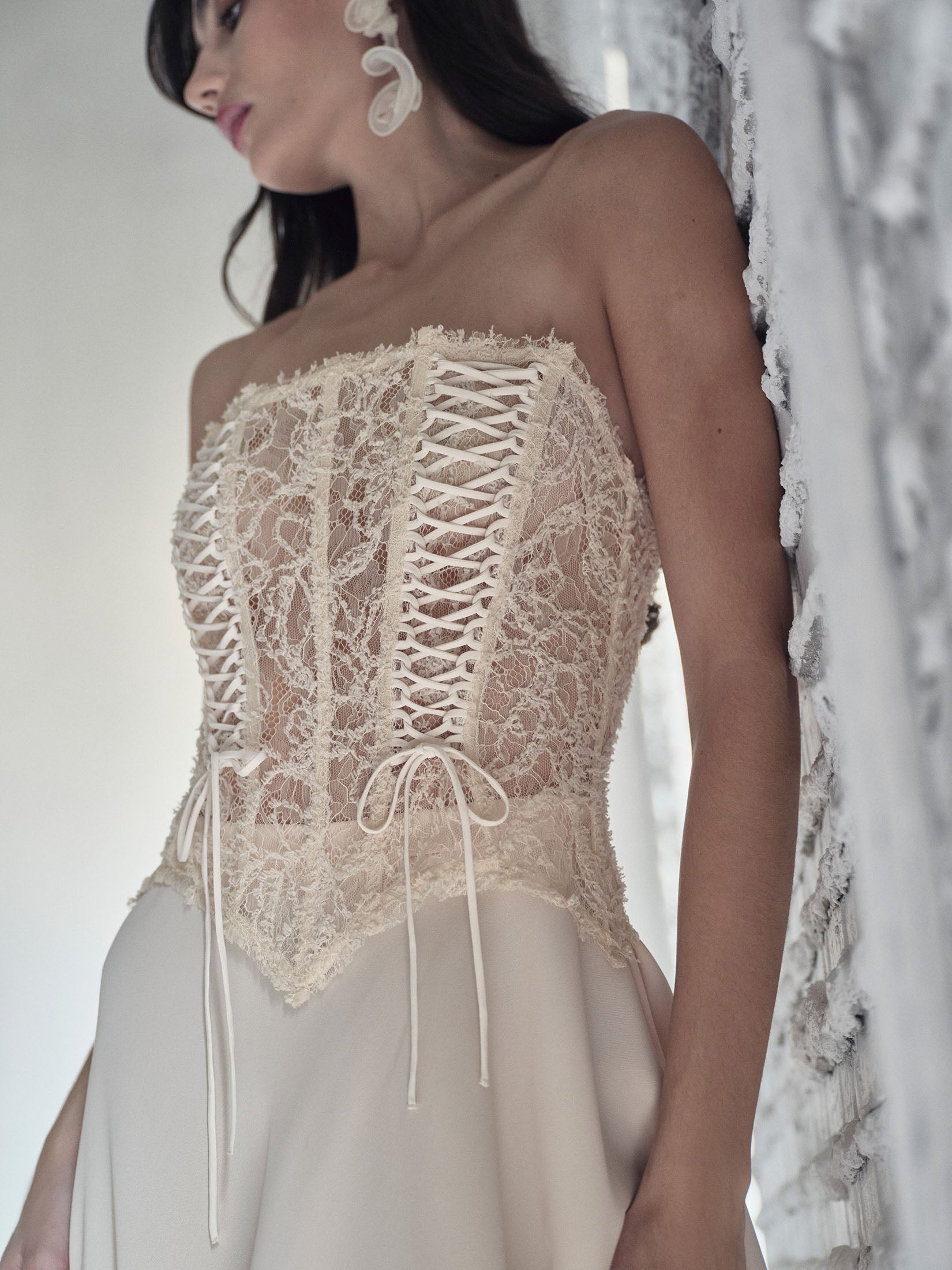 Corset Nimbus - Pérola - Hand Lace