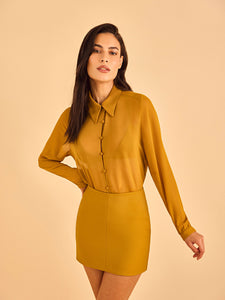 Camisa Cerca - Mostarda - Hand Lace
