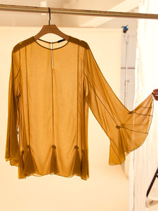 SOBREPOSIÇÃO BOTÃO - MOSTARDA - HAND LACE