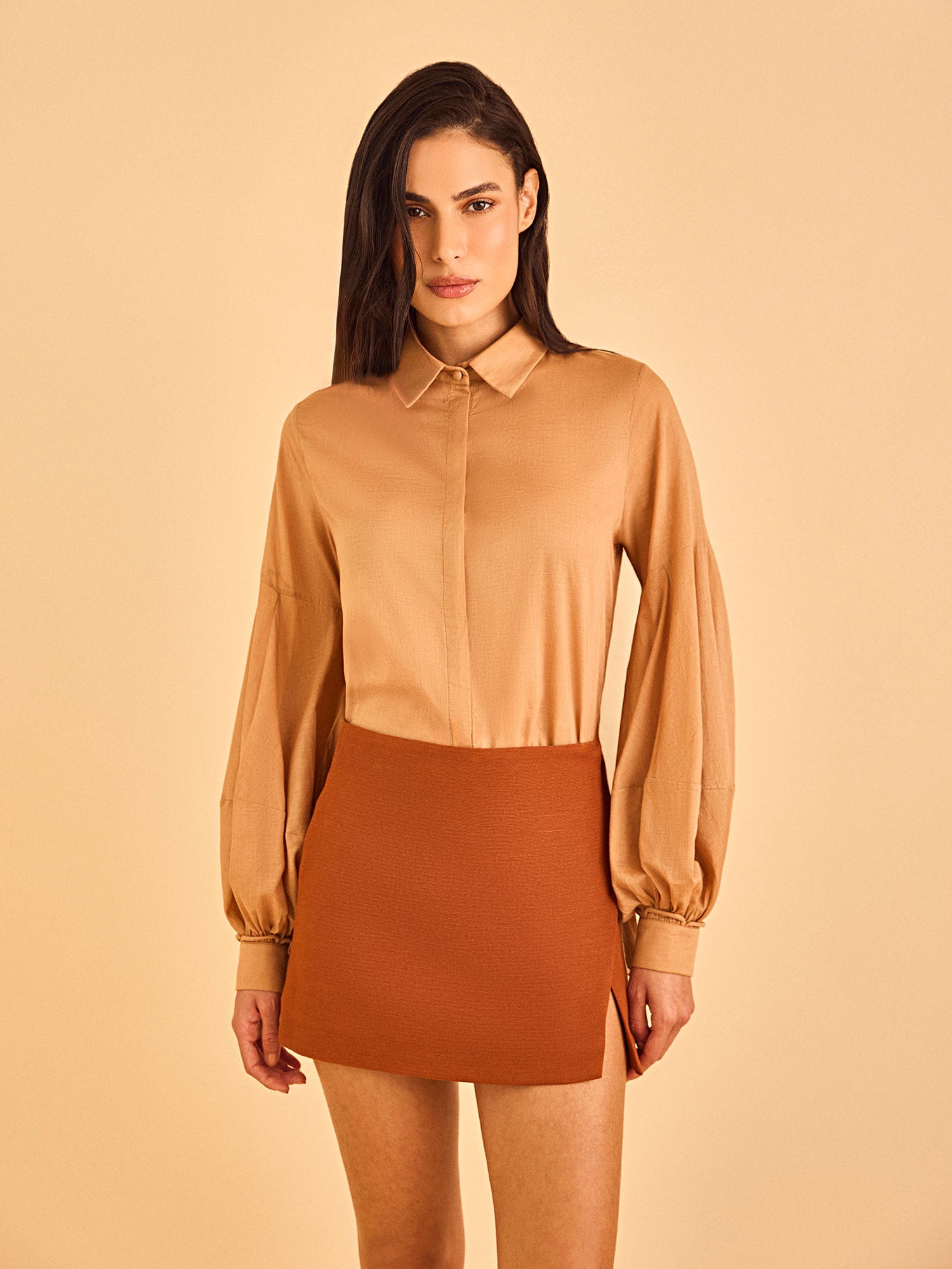 CAMISA FRESH - MARROM - HAND LACE