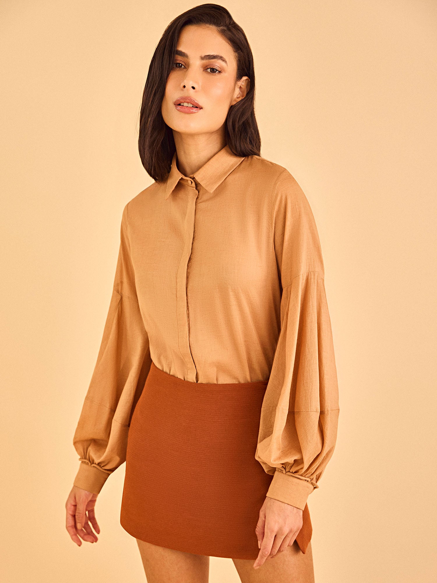 CAMISA FRESH - MARROM - HAND LACE