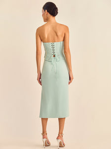 Corset Trama Moulage - Verde - Hand Lace