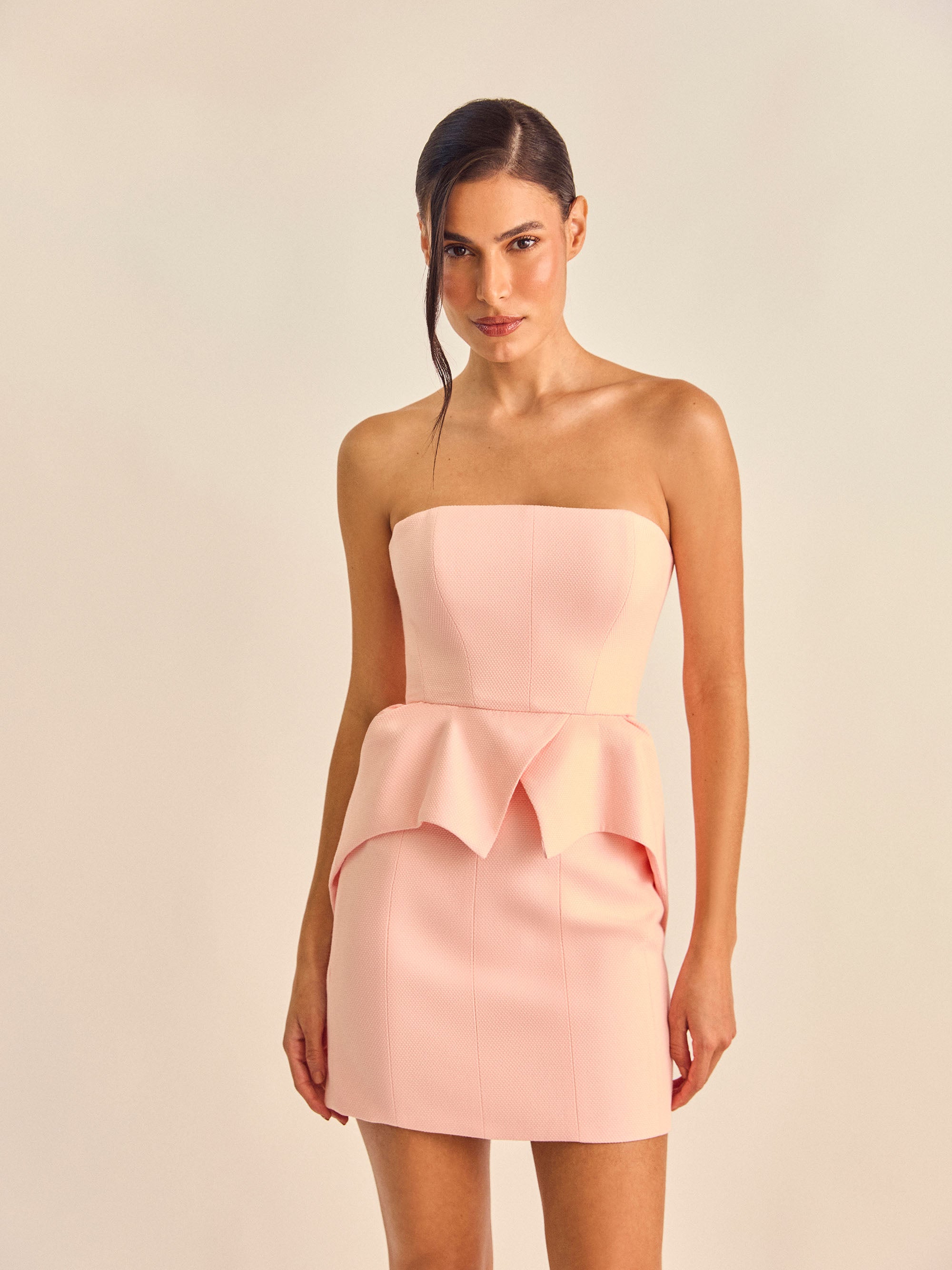 Corset Peplum - Rosa - Hand Lace