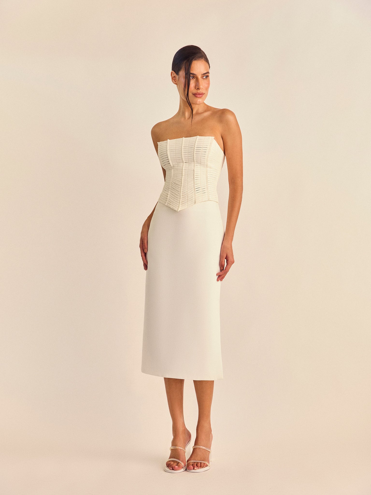 Corset Trama Moulage - Branco - Hand Lace