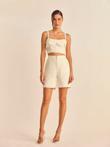 Top Recortes - Off White - Hand Lace
