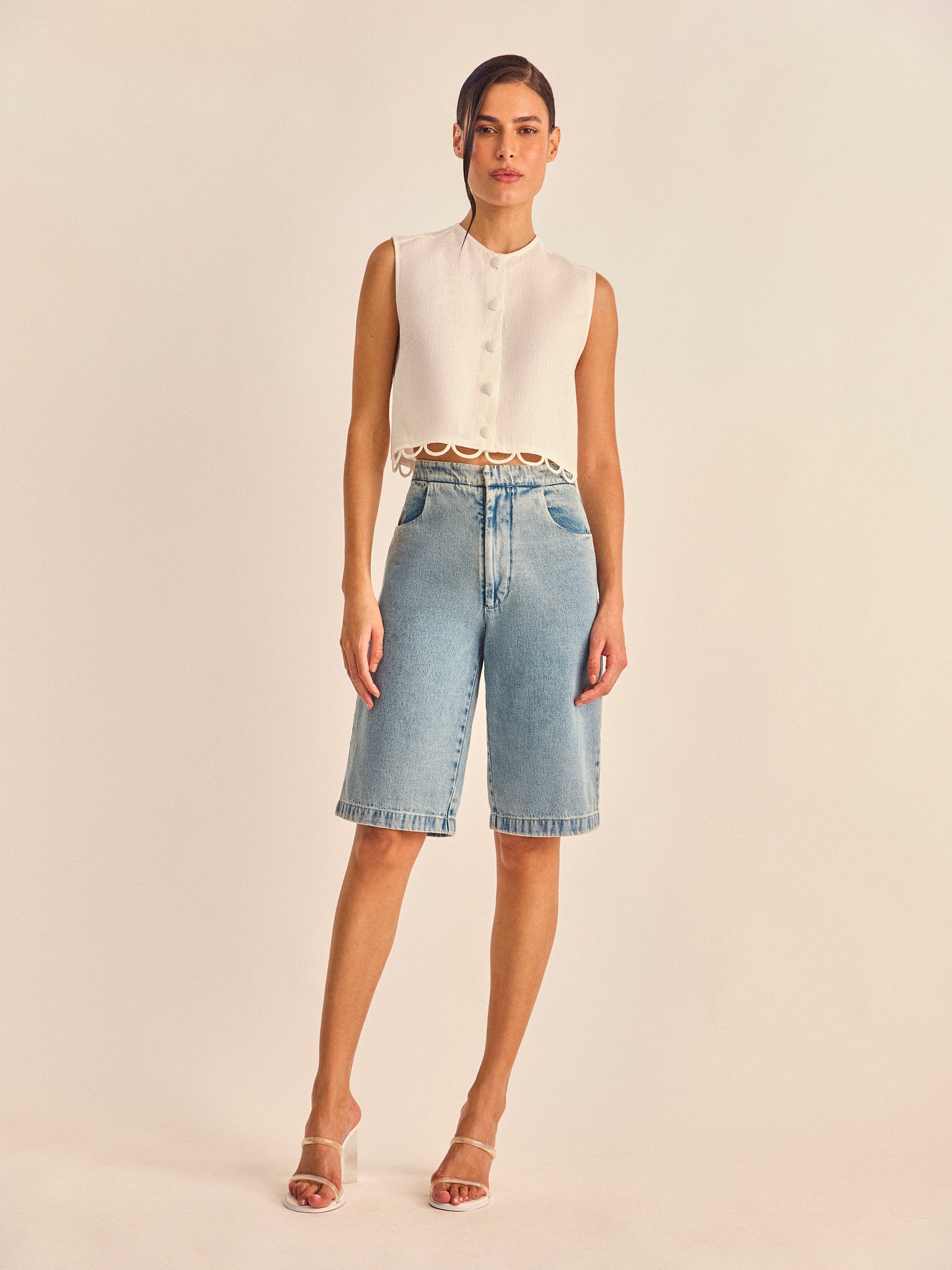 Regata Rolotê - Off White - Hand Lace