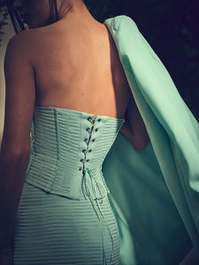 Corset Trama Moulage - Verde - Hand Lace