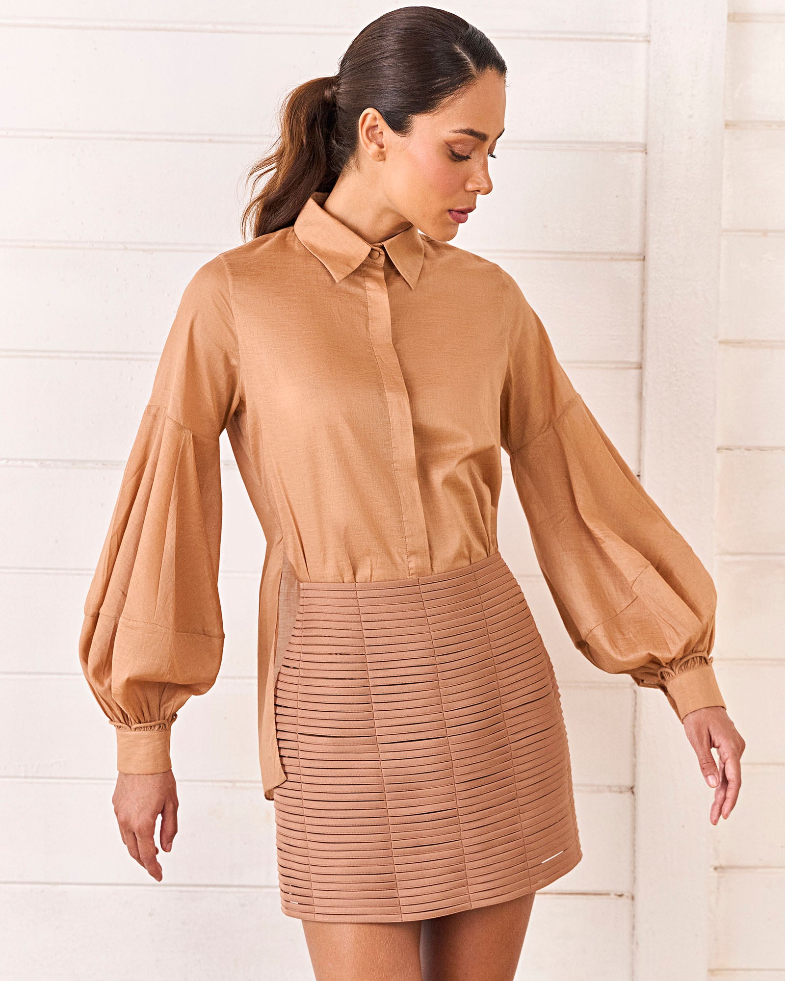 CAMISA FRESH - MARROM - HAND LACE