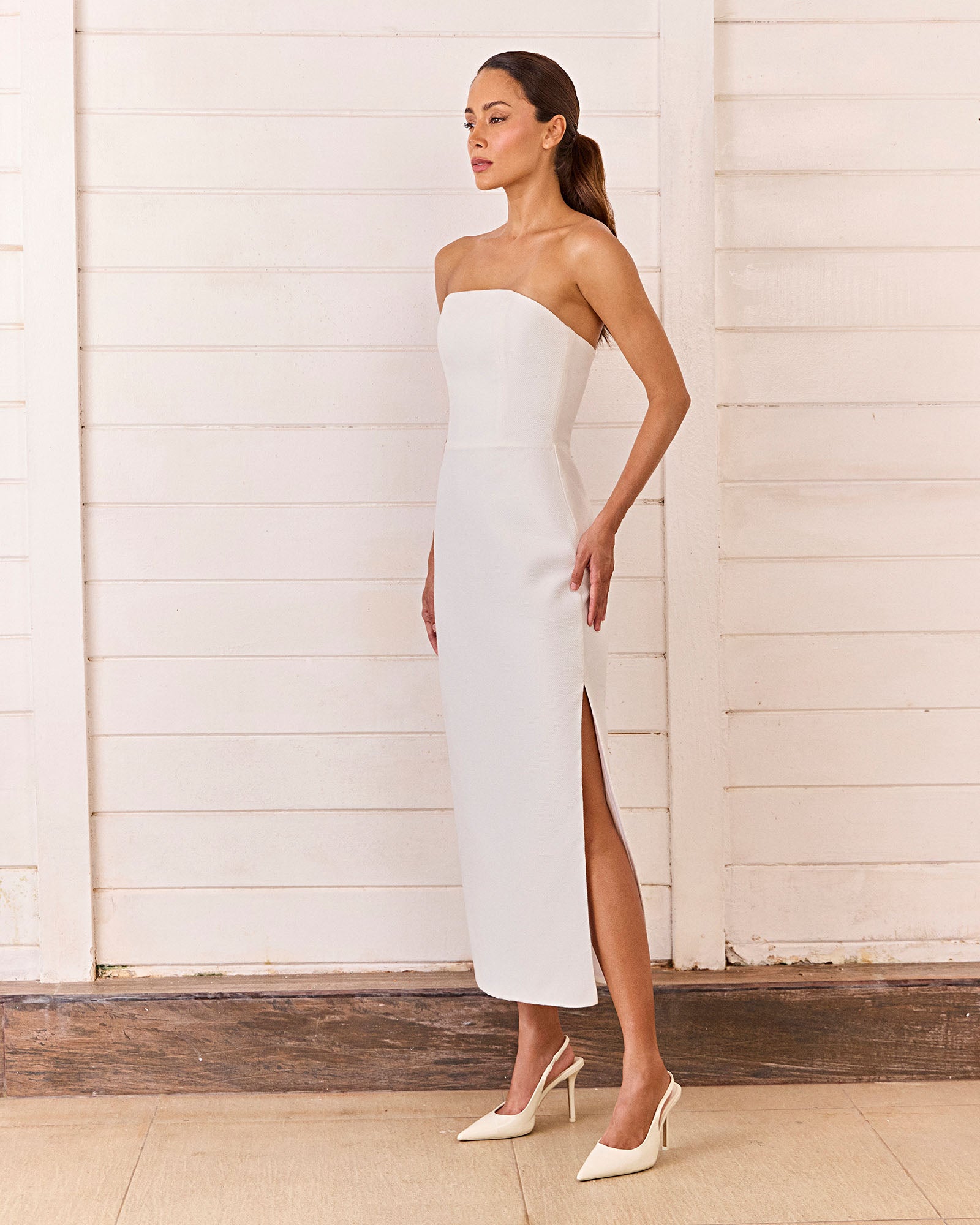 VESTIDO MIDI ALGARVE - BRANCO - HAND LACE
