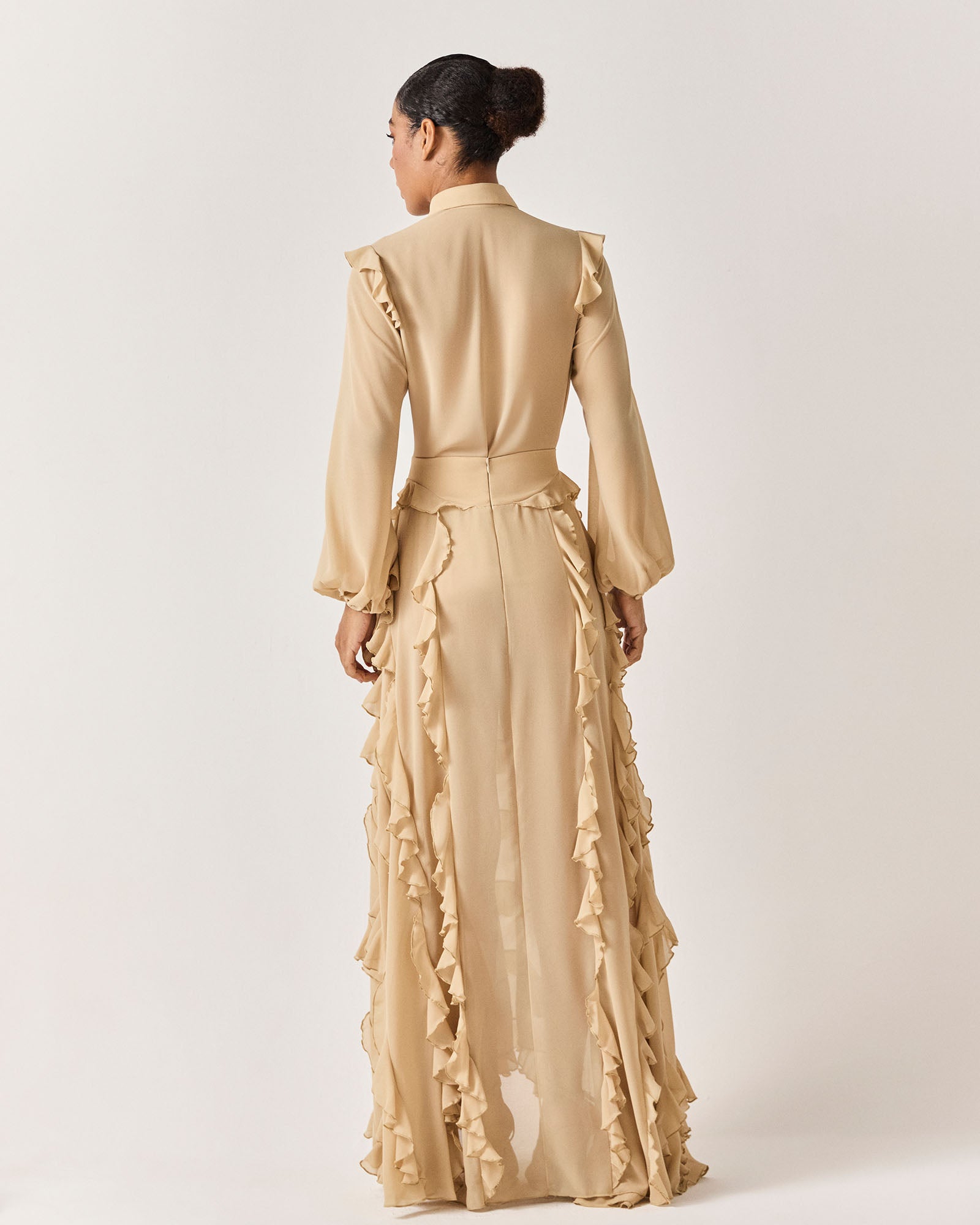 CAMISA RIACHO - BEGE - HAND LACE